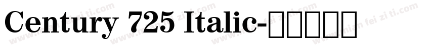 Century 725 Italic字体转换